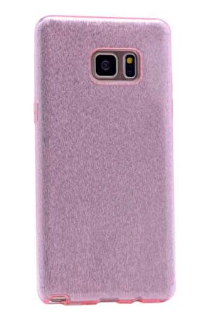 Samsung Galaxy S6 Edge Uyumlu Kılıf Shining Silikon Rose Gold