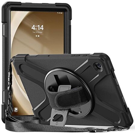 Samsung Galaxy Tab A9 Plus Uyumlu Tablet Kılıfı Sert PC Zırhlı Defender Kılıf