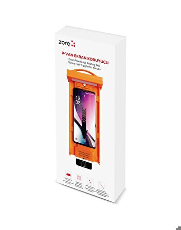 Samsung Galaxy S23 Ultra Uyumlu Kolay Uygulama Aparatlı P-Van Cam Ekran Koruyucu