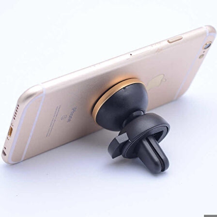 New Magnetic Air Vent Mount Araç Telefon Tutucu Gold