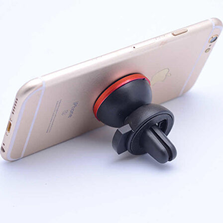 New Magnetic Air Vent Mount Araç Telefon Tutucu Kırmızı