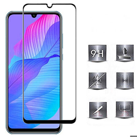 Huawei P Smart S (Y8P) Uyumlu Kenarları Kırılmaya Dayanıklı Cam Ekran Koruyucu