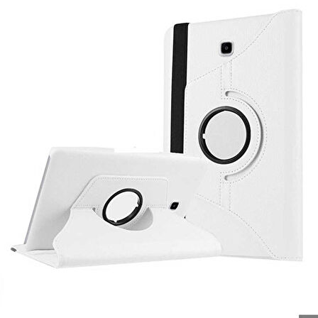 Samsung Galaxy Tab S2 8.0 T715 Uyumlu Tablet Kılıfı 360 Dönebilen Standlı Kılıf Beyaz