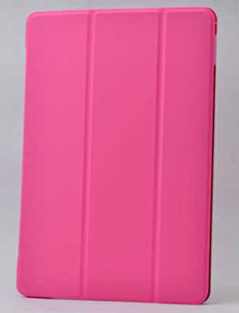 Apple iPad 5 Air Uyumlu Tablet Kılıfı Smart Cover Standlı Akıllı Kılıf Pembe Koyu