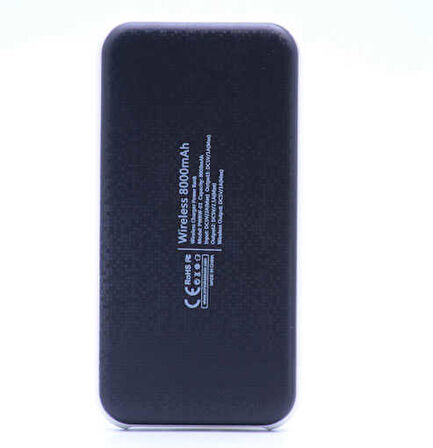 8000 Mah Powerbank Wireless Şarj