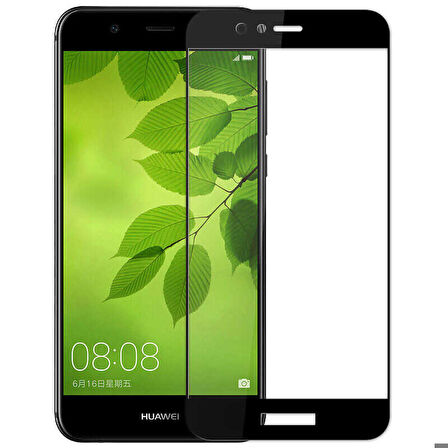 Huawei Y7 2018 Uyumlu Kenarları Kırılmaya Dayanıklı Cam Ekran Koruyucu