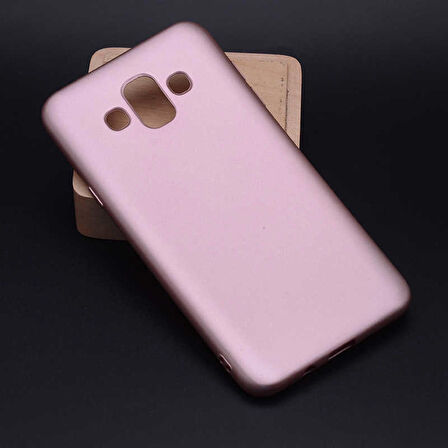 Samsung Galaxy J7 Duo Uyumlu Kılıf Premier Silikon Kapak Rose Gold