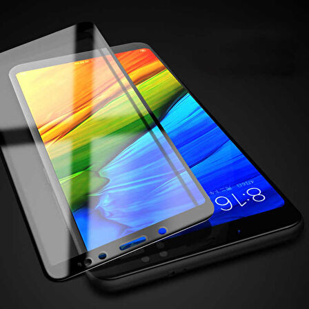 Xiaomi Redmi Note 5 Pro Uyumlu Kenarları Kırılmaya Dayanıklı Cam Ekran Koruyucu