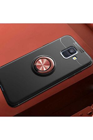 Samsung Galaxy J6 Uyumlu Kılıf Ravel Silikon Kapak Siyah-Rose Gold