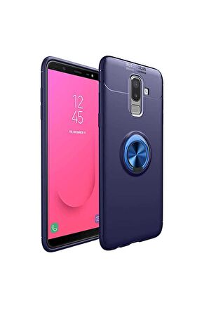 Samsung Galaxy J8 Uyumlu Kılıf Ravel Silikon Kapak Mavi