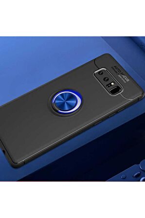 Samsung Galaxy Note 8 Uyumlu Kılıf Ravel Silikon Kapak Siyah-Mavi