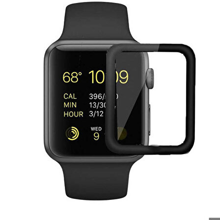 Apple Watch 38 Mm Uyumlu Kenarları Metal Cam Ekran Koruyucu