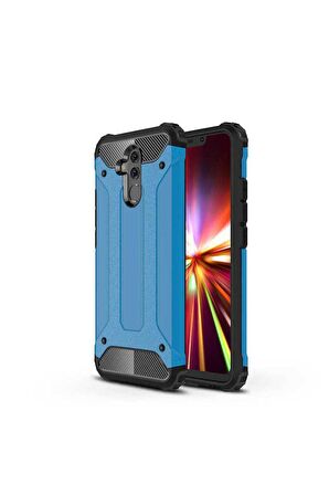 Huawei Mate 20 Lite Uyumlu Kılıf Crash Silikon Kapak Mavi