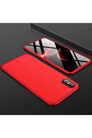 Apple iPhone XS Max Uyumlu Kılıf Ays Kapak Kırmızı
