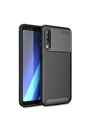 Samsung Galaxy A7 2018 Uyumlu Kılıf Negro Silikon Kapak Siyah