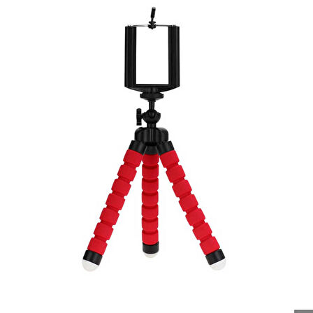 TR1 Kısa Tripod Sünger Ayaklı Kırmızı