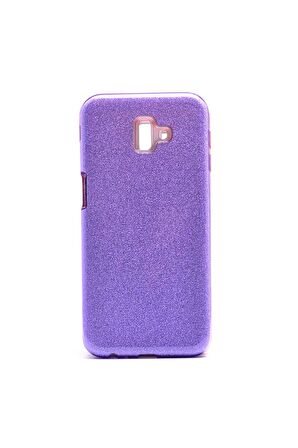 Samsung Galaxy J6 Plus Uyumlu Kılıf Shining Silikon Mor