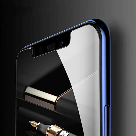 Huawei Mate 20 Lite Uyumlu Kenarları Kırılmaya Dayanıklı Cam Ekran Koruyucu