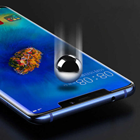 Huawei Mate 20 Lite Uyumlu Kenarları Kırılmaya Dayanıklı Cam Ekran Koruyucu