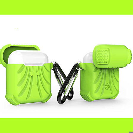 Apple Airpods Uyumlu Kılıf Airbag 01 Silikon Yeşil