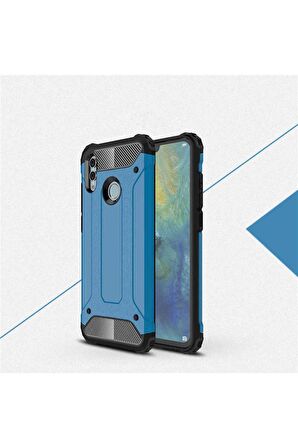Huawei P Smart 2019 Uyumlu Kılıf Crash Silikon Kapak Mavi