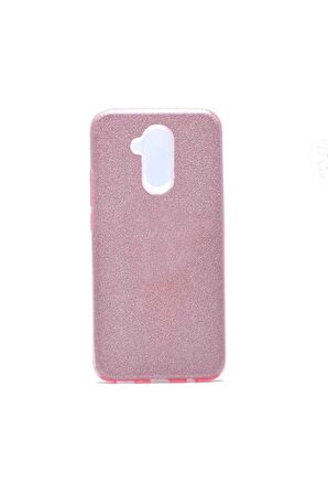 Huawei Mate 20 Lite Uyumlu Kılıf Shining Silikon Rose Gold