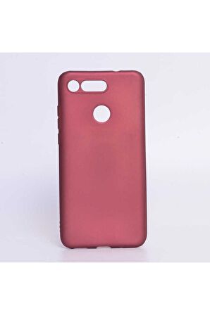 Huawei Honor View 20 Uyumlu Kılıf Premier Silikon Kapak Mürdüm