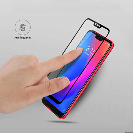 Xiaomi Redmi Note 6 Pro Uyumlu Kenarları Kırılmaya Dayanıklı Cam Ekran Koruyucu