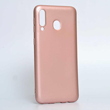 Samsung Galaxy M30 Uyumlu Kılıf Premier Silikon Kapak Rose Gold
