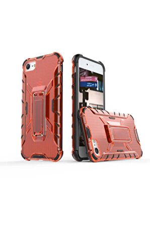Apple iPhone 7 Uyumlu Kılıf Klik Silikon Kırmızı
