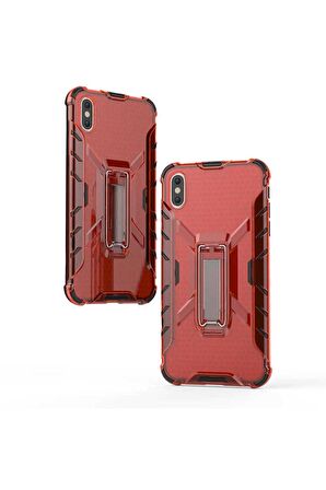 Apple iPhone XS Max Uyumlu Kılıf Klik Silikon Kırmızı