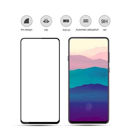Samsung Galaxy A80 Uyumlu Kenarları Kırılmaya Dayanıklı Cam Ekran Koruyucu
