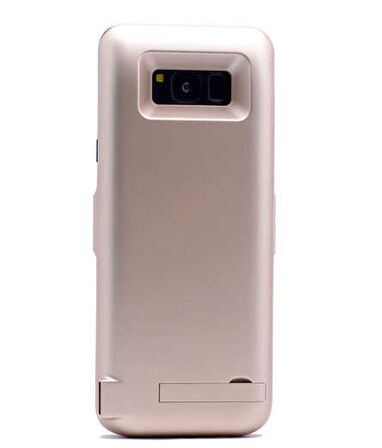 Samsung Galaxy S8 Plus Uyumlu Şarjlı Kılıf Harici Batarya Gold