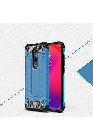 Xiaomi Mi 9T Uyumlu Kılıf Crash Silikon Kapak Mavi