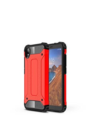 Xiaomi Redmi 7A Uyumlu Kılıf Crash Silikon Kapak Kırmızı