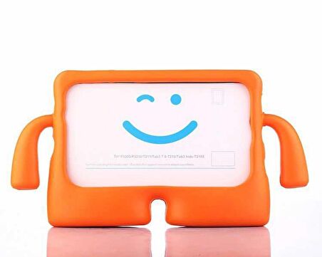 Apple iPad 9.7 2018 (6.Nesil) Uyumlu Çocuk Tablet Kılıfı iBuy Silikon Kılıf  Turuncu