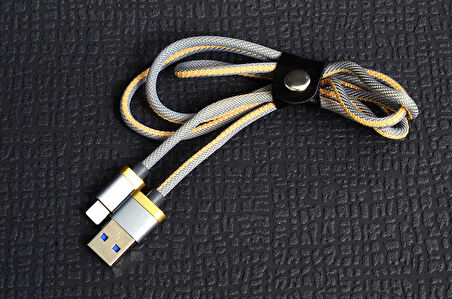 Poro Lightning Usb Kablo 1M Gold-Gri