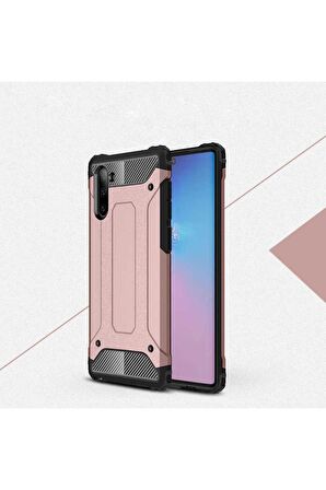Samsung Galaxy Note 10 Uyumlu Kılıf Crash Silikon Kapak Rose Gold