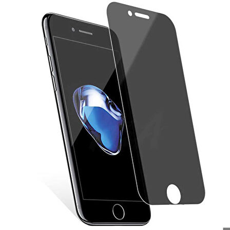 Apple iPhone 7 Uyumlu Kor Privacy Cam Ekran Koruyucu Siyah