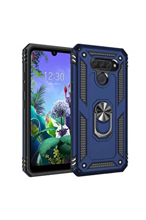 LG Q60 Uyumlu Kılıf Vega Kapak Mavi