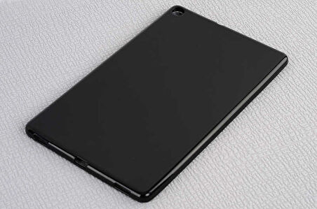 Samsung Galaxy Tab A 10.1(2019) T510 Uyumlu Tablet Kılıf Şeffaf Silikon Kapak Siyah