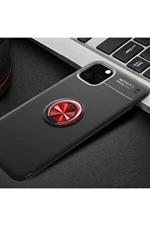 Apple iPhone 11 Pro Uyumlu Kılıf Ravel Silikon Kapak Siyah-Kırmızı