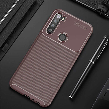 Xiaomi Redmi Note 8 Uyumlu Kılıf Negro Silikon Kapak Kahverengi