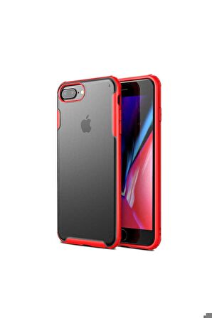Apple iPhone 7 Plus Uyumlu Kılıf Volks Kapak Kırmızı