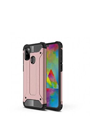 Samsung Galaxy M30S Uyumlu Kılıf Crash Silikon Kapak Rose Gold