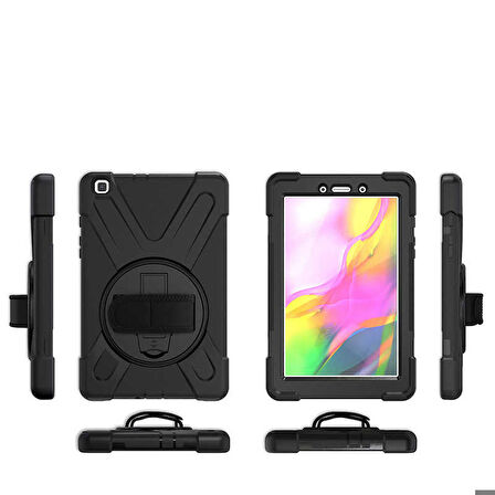 Samsung Galaxy Tab A 8.0 T290 (2019) Uyumlu Tablet Kılıfı Sert PC Defender Kılıf