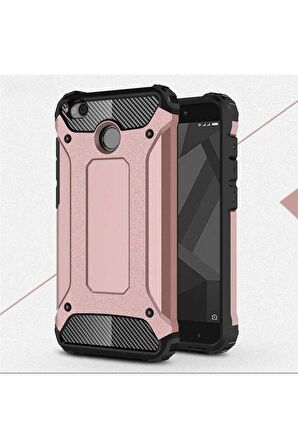 Xiaomi Redmi 4x Uyumlu Kılıf Crash Silikon Kapak Rose Gold