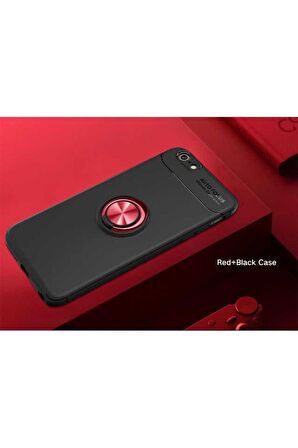 Apple iPhone 6 Plus Uyumlu Kılıf Ravel Silikon Kapak Siyah-Kırmızı