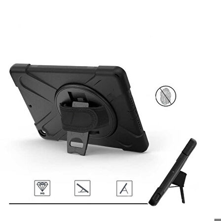 Apple iPad 10.2 (8.Nesil) Uyumlu Tablet Kılıfı Sert PC Zırhlı Defender Kılıf