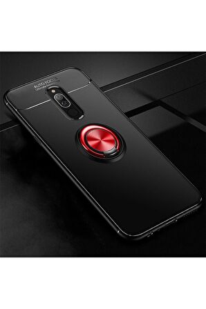 Xiaomi Redmi 8 Uyumlu Kılıf Ravel Silikon Kapak Siyah-Kırmızı